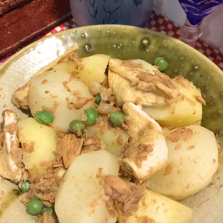 ☆★まぐろ味付け缶で♪蕪とじゃが芋煮★☆